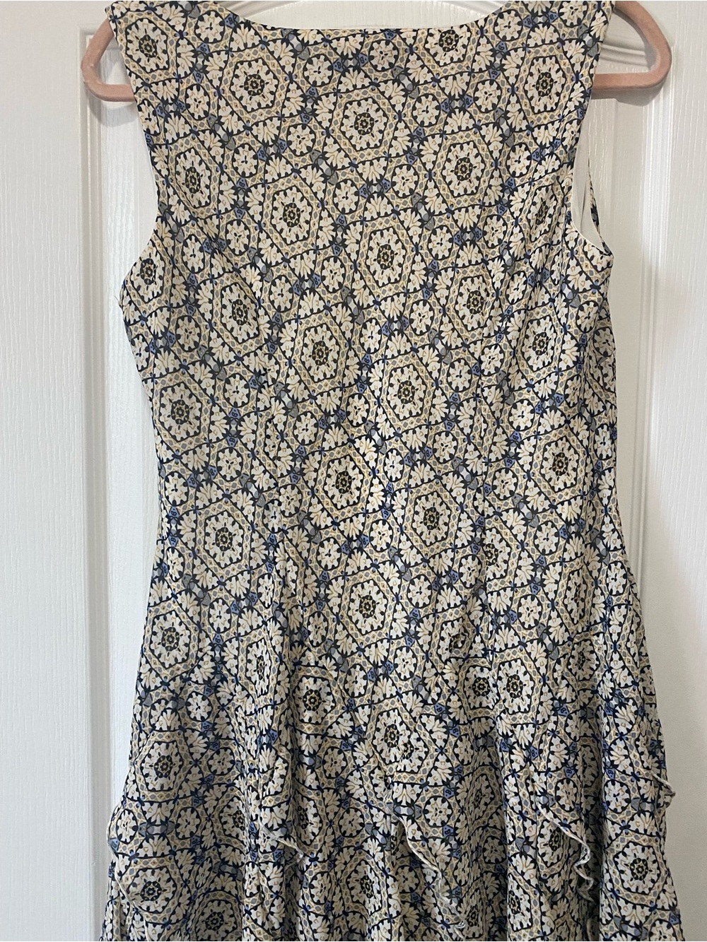 Vintage Signature by Robbie Bee Geometric Tiered Ruffle Sleeveless Dress - Picture 6 of 6